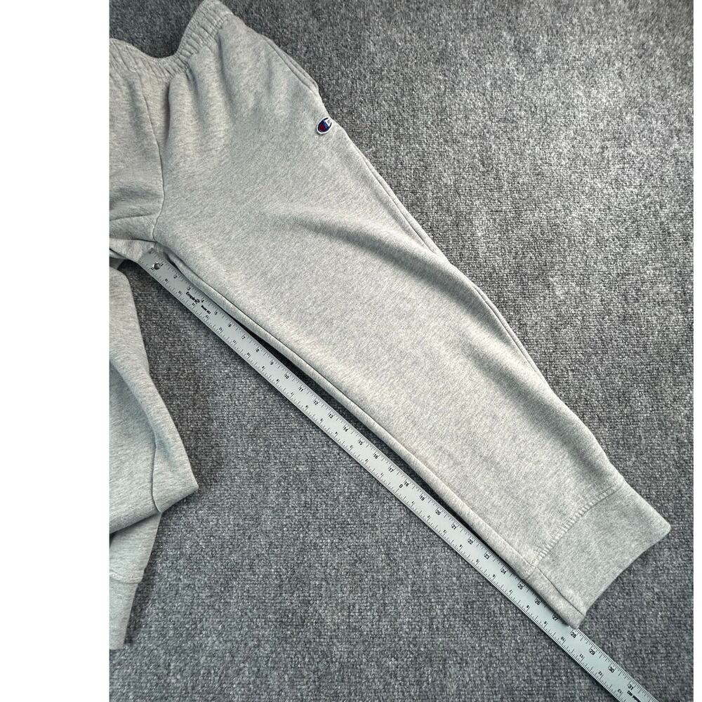 Champion Gray Fleece Jogger Sweatpants Men's Small Athletic Logo - Picture 7 of 8